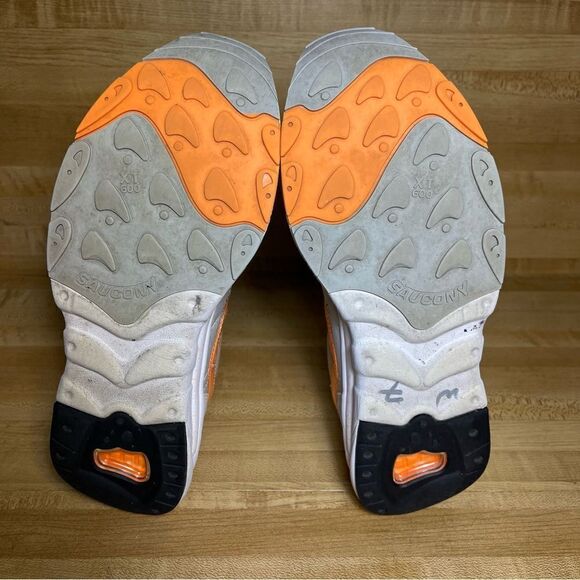 Saucony Aya Size US 10 Men\'s Running Shoes White/Grey Orange S70460-5 main image 7